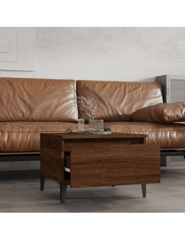 Tavolini 2pz Rovere Marrone 50x46x35cm in Legno Multistrato