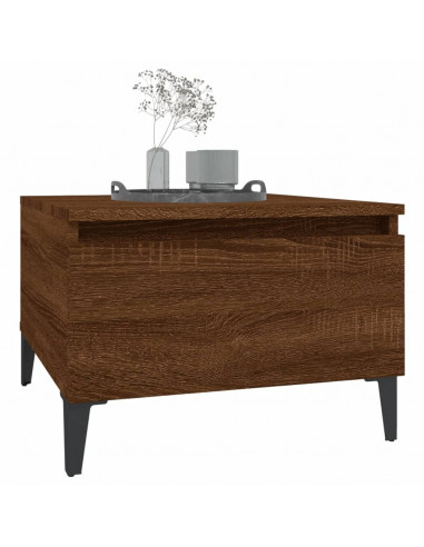 Tavolini 2pz Rovere Marrone 50x46x35cm in Legno Multistrato