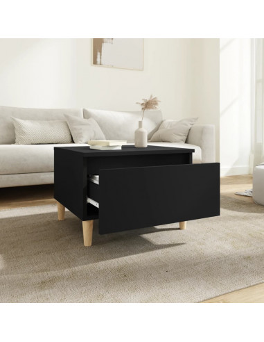 Tavolino Nero 50x46x35 cm in Legno Multistrato