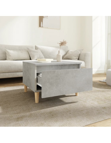 Tavolino Grigio Cemento 50x46x35 cm in Legno Multistrato