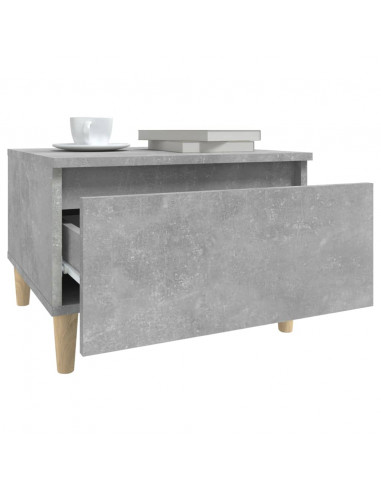 Tavolino Grigio Cemento 50x46x35 cm in Legno Multistrato