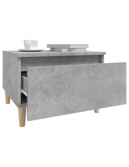 Tavolino Grigio Cemento 50x46x35 cm in Legno Multistrato