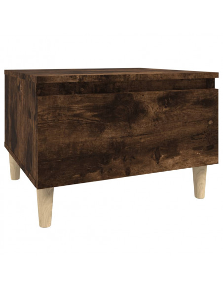 Tavolino da Salotto Rovere Fumo 50x46x35cm in Legno Multistrato