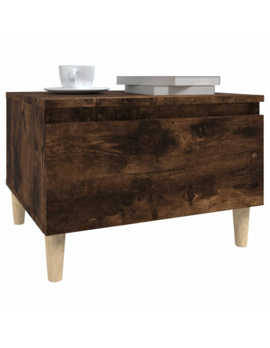Tavolino da Salotto Rovere Fumo 50x46x35cm in Legno Multistrato