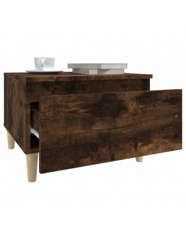 Tavolino da Salotto Rovere Fumo 50x46x35cm in Legno Multistrato