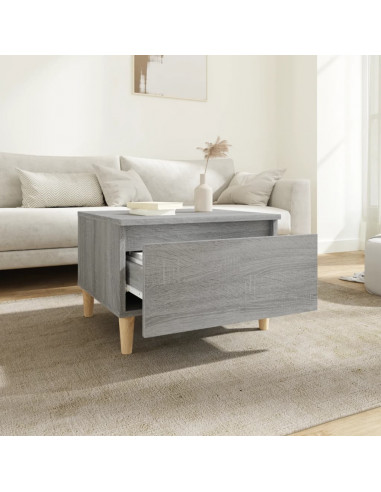 Tavolino Grigio Sonoma 50x46x35 cm in Legno Multistrato