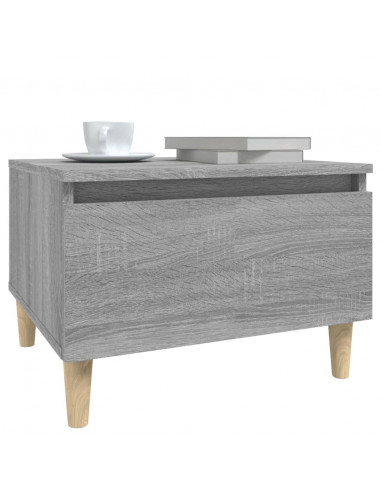 Tavolino Grigio Sonoma 50x46x35 cm in Legno Multistrato