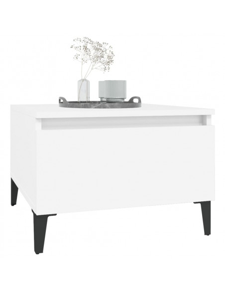Tavolino Bianco 50x46x35 cm in Legno Multistrato