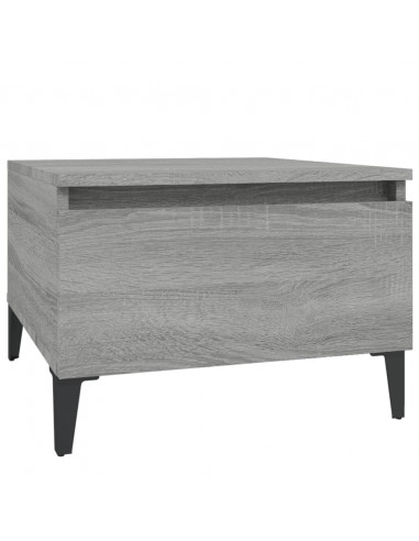 Tavolino Grigio Sonoma 50x46x35 cm in Legno Multistrato