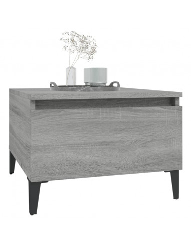 Tavolino Grigio Sonoma 50x46x35 cm in Legno Multistrato