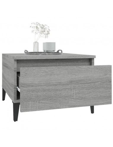 Tavolino Grigio Sonoma 50x46x35 cm in Legno Multistrato