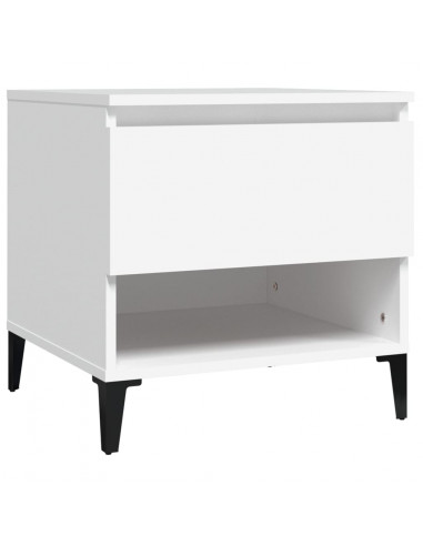 Tavolino Bianco 50x46x50 cm in Legno Multistrato