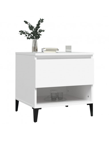 Tavolino Bianco 50x46x50 cm in Legno Multistrato