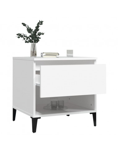 Tavolino Bianco 50x46x50 cm in Legno Multistrato