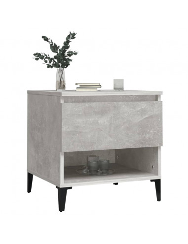 Tavolino Grigio Cemento 50x46x50 cm in Legno Multistrato