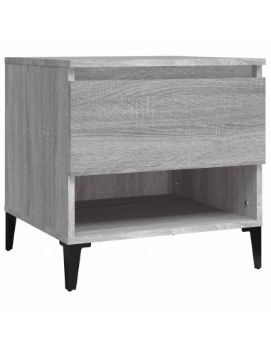 Tavolino Grigio Sonoma 50x46x50 cm in Legno Multistrato