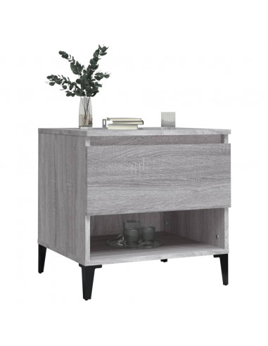 Tavolino Grigio Sonoma 50x46x50 cm in Legno Multistrato