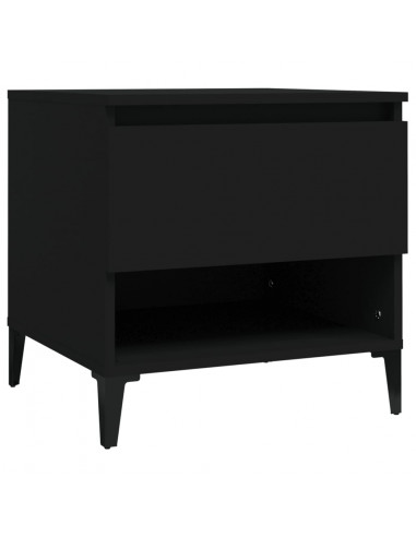 Tavolino Nero 50x46x50 cm in Legno Multistrato