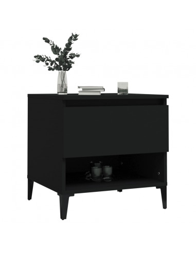 Tavolino Nero 50x46x50 cm in Legno Multistrato