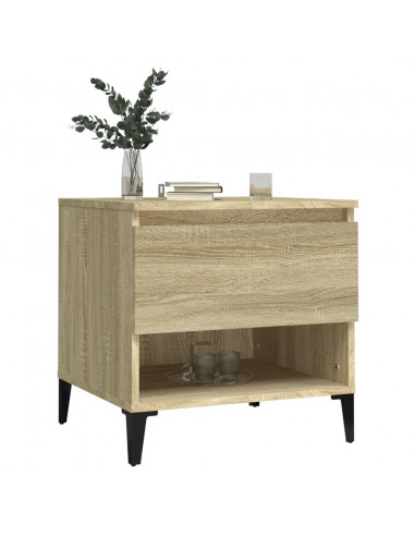 Tavolino Rovere Sonoma 50x46x50 cm in Legno Multistrato