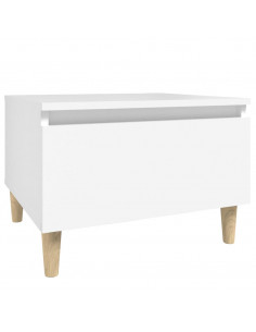Tavolini Bianchi 2pz 50x46x35 cm in Legno Multistrato 2