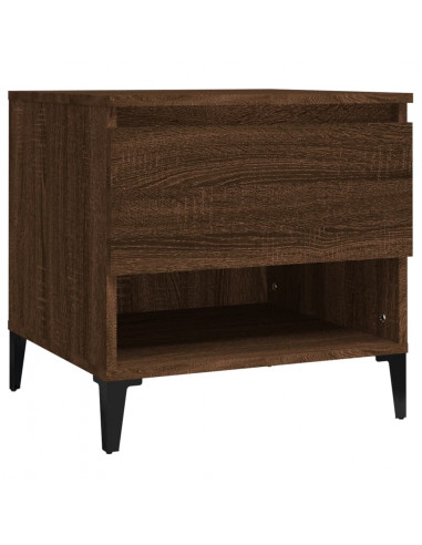 Tavolino Rovere Marrone 50x46x50 cm in Legno Multistrato