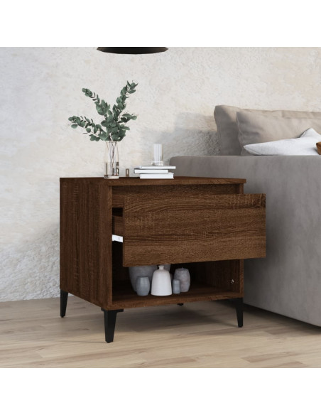Tavolino Rovere Marrone 50x46x50 cm in Legno Multistrato