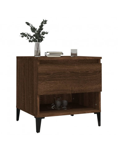 Tavolino Rovere Marrone 50x46x50 cm in Legno Multistrato