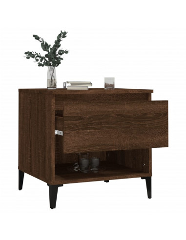 Tavolino Rovere Marrone 50x46x50 cm in Legno Multistrato