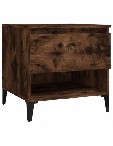 Tavolino da Salotto Rovere Fumo 50x46x50cm in Legno Multistrato