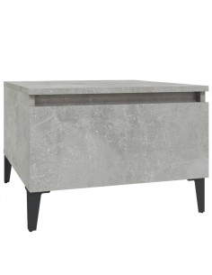 Tavolino Grigio Cemento 50x46x35 cm in Legno Multistrato 2
