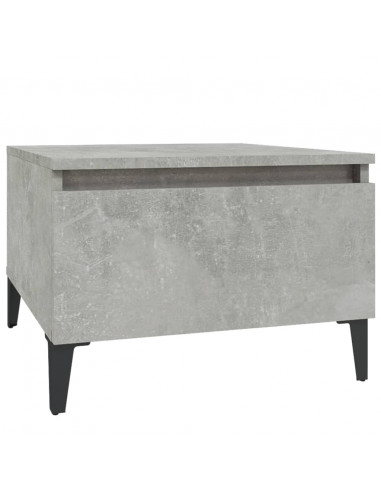 Tavolino Grigio Cemento 50x46x35 cm in Legno Multistrato