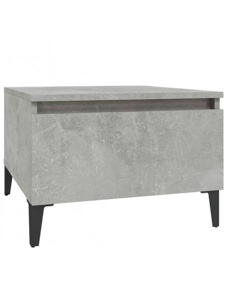 Tavolino Grigio Cemento 50x46x35 cm in Legno Multistrato