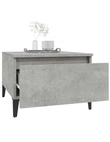Tavolino Grigio Cemento 50x46x35 cm in Legno Multistrato