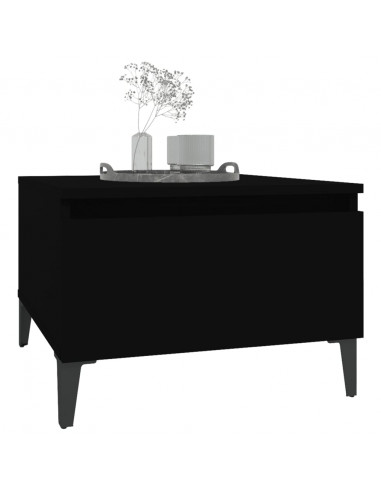 Tavolino Nero 50x46x35 cm in Legno Multistrato