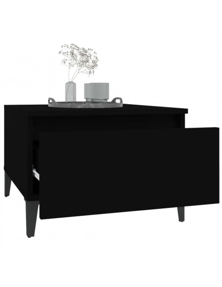 Tavolino Nero 50x46x35 cm in Legno Multistrato