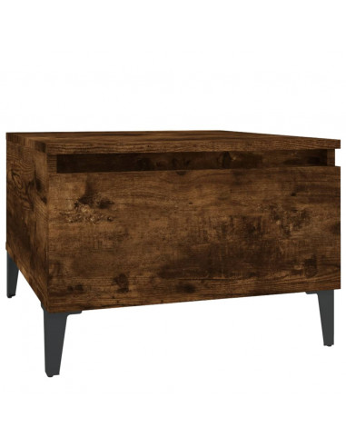 Tavolino da Salotto Rovere Fumo 50x46x35cm in Legno Multistrato