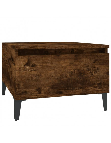 Tavolino da Salotto Rovere Fumo 50x46x35cm in Legno Multistrato