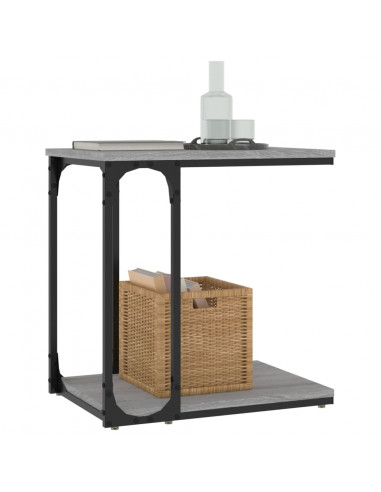 Tavolino Grigio Sonoma 50x35x52 cm in Legno Multistrato