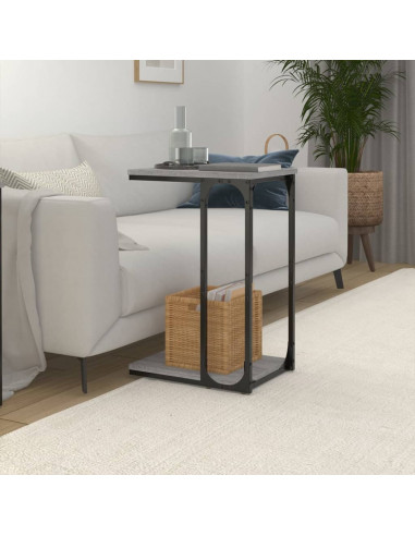 Tavolino Grigio Sonoma 40x30x60 cm in Legno Multistrato