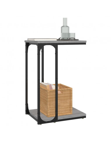 Tavolino Grigio Sonoma 40x30x60 cm in Legno Multistrato