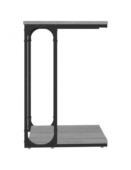 Tavolino Grigio Sonoma 40x30x60 cm in Legno Multistrato