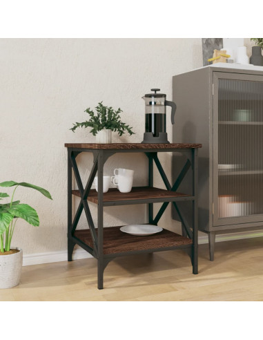 Tavolino da Salotto Rovere Marrone 40x42x50cm Legno Multistrato