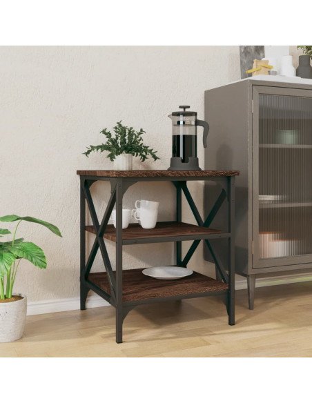 Tavolino da Salotto Rovere Marrone 40x42x50cm Legno Multistrato