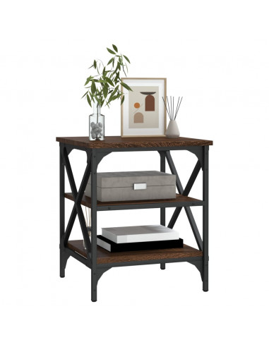 Tavolino da Salotto Rovere Marrone 40x42x50cm Legno Multistrato