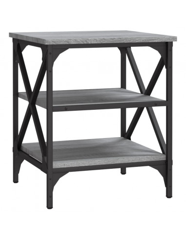 Tavolino Grigio Sonoma 40x42x50 cm in Legno Multistrato