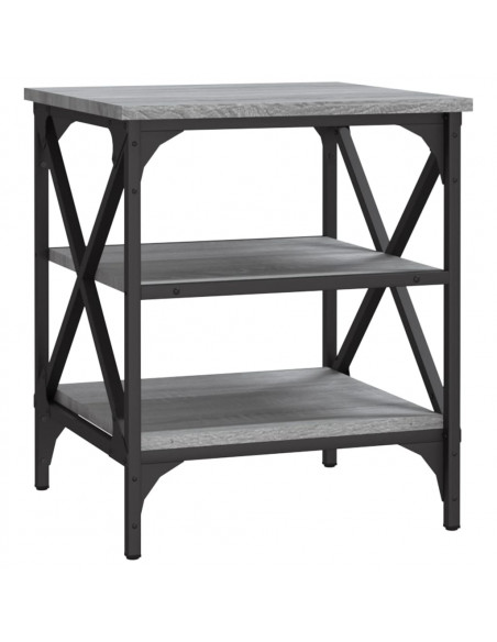 Tavolino Grigio Sonoma 40x42x50 cm in Legno Multistrato