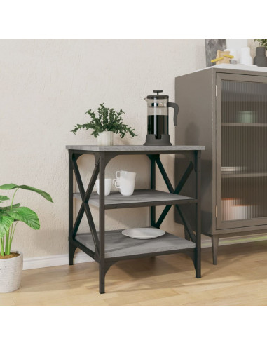 Tavolino Grigio Sonoma 40x42x50 cm in Legno Multistrato