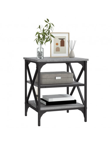 Tavolino Grigio Sonoma 40x42x50 cm in Legno Multistrato