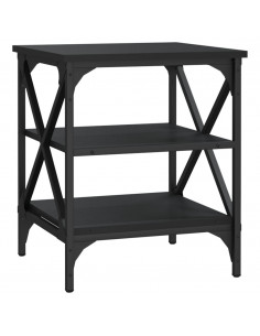 Tavolino Nero 40x42x50 cm in Legno Multistrato 2